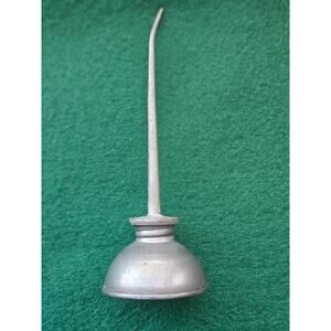 Vintage 1950s mini Galvanized Steel Oiler: Angled Spout Oil Can